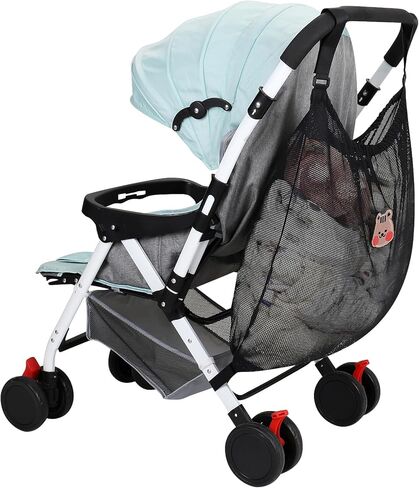 Accmor Universal Stroller Organizer, Large Storage Stroller Bag Fits for Uppababy, Nuna, Britax, Doona Strollers, Non-Slip Adjustable Storage Mesh Caddy Accessories for Stroller Crib in Saudi Arabia
