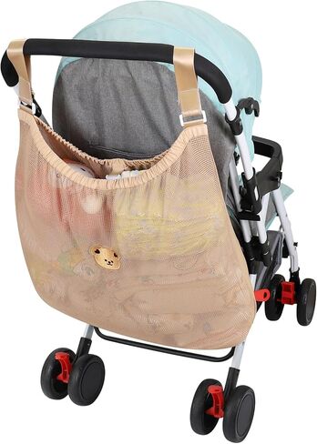 Accmor Universal Stroller Organizer, Large Storage Stroller Bag Fits for Uppababy, Nuna, Britax, Doona Strollers, Non-Slip Adjustable Storage Mesh Caddy Accessories for Stroller Crib in Saudi Arabia