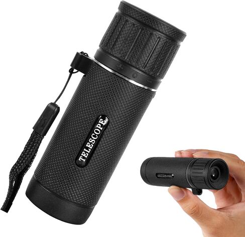 Compact 8X Monocular Portable Handheld Viewing Scope for Outdoor Travel Sightseeing Hiking Camping and Daily Use(Black-Silver) in Saudi Arabia