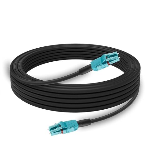 OS2 LC to LC Outdoor Armored Fiber Optic Cable, 246ft/75m, Low Friction LSZH Duplex Single Mode 9/125µm Uniboot Fiber Patch Cable, OS2/OS1 Compatible, OD: 5mm in Saudi Arabia