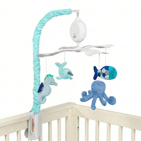 Ocean Baby Mobile with Music – Calming Nautical Crib Mobile with Sea Animals, Soothing Lullabies for Peaceful Sleep, Nursery Decor for Boys or Girls in Kuwait