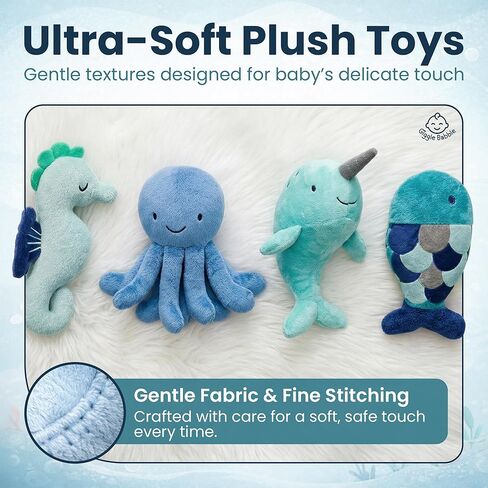 Ocean Baby Mobile with Music – Calming Nautical Crib Mobile with Sea Animals, Soothing Lullabies for Peaceful Sleep, Nursery Decor for Boys or Girls in Kuwait