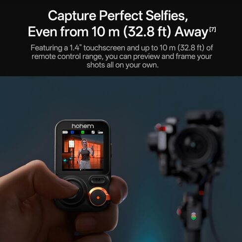 مثبت هوهيم iSteady MT3 Pro Gimbal للكاميرا، انحراف ثلاثي المحاور للكاميرات، الهاتف الذكي، كاميرات الحركة، جهاز تحكم عن بعد بشاشة لمس 1.4 بوصة، ضوء تعبئة CCT وRGB، حمولة 2.5 كجم/5.5 رطل، تتبع الذكاء الاصطناعي، مقبض ملتوي in Kuwait