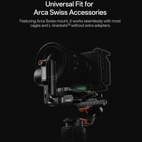 مثبت هوهيم iSteady MT3 Pro Gimbal للكاميرا، انحراف ثلاثي المحاور للكاميرات، الهاتف الذكي، كاميرات الحركة، جهاز تحكم عن بعد بشاشة لمس 1.4 بوصة، ضوء تعبئة CCT وRGB، حمولة 2.5 كجم/5.5 رطل، تتبع الذكاء الاصطناعي، مقبض ملتوي in Kuwait