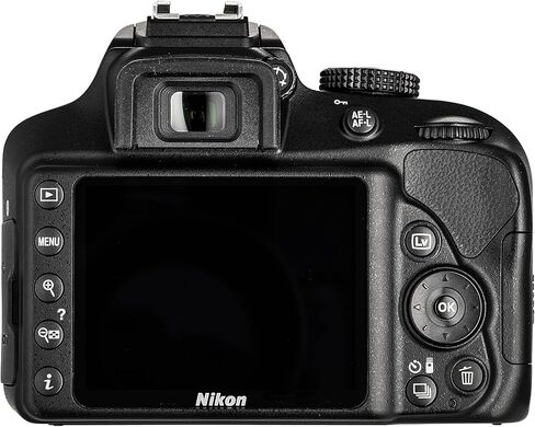 طقم كاميرا نيكون D3400 DSLR 1571 مع عدسة VR مقاس 18-55 مم | مستشعر CMOS بدقة 24.2 ميجابكسل، معالج EXPEED 4، فيديو عالي الدقة بالكامل، بلوتوث SnapBridge، حزمة كاميرا رقمية خفيفة الوزن ومناسبة للمبتدئين in Kuwait