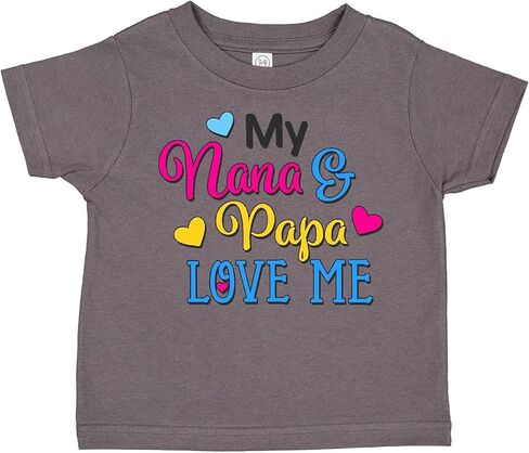 تي شيرت Inktastic My Nana and Papa Love Me with Hearts للأطفال الصغار in Kuwait