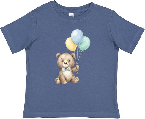 inktastic Cute Bear with Balloons Baby T-Shirt in Kuwait