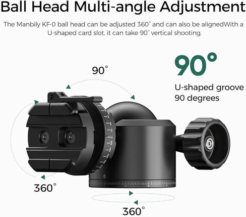 FANAUE Low Profile Camera Tripod Ball Head Mount, 55mm Tripod BallHead with 360° Swivel & 90° Tilt Panoramic Compatible with Arca, (XB-55T) in Kuwait