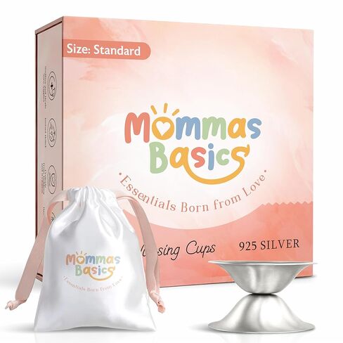 925 Silver Nipple Cups | Nipple Covers for Breastfeeding, Nursing Cup & Nipple Shields for Breastfeeding Newborn | Silver Cups, Breast Shield & Breastfeeding Essentials in Saudi Arabia