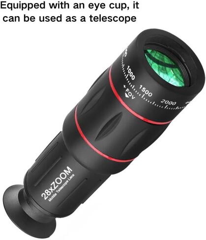 18x Zoom High-Powered Monocular for Concerts Bird Watching - HD Optics, Clear Low Light View, Perfect for Travel & Hiking in Kuwait