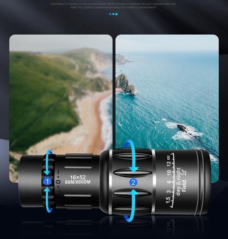 16x40 Monocular Telescope with Phone Holder for Adults - High Powered for Bird Watching, Travel & Concerts - Lightweight, BAK4 Prism & Multi-Coated Optics in Saudi Arabia