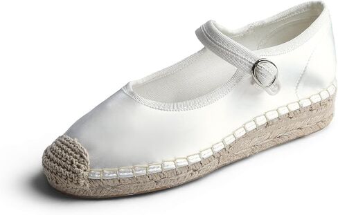 Feversole Close Toe Hand Stitching Espadrilles Women's Comfort Breathable Ankle Strap Low Heel Wedge in Saudi Arabia