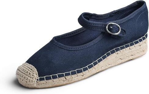 Feversole Close Toe Hand Stitching Espadrilles Women's Comfort Breathable Ankle Strap Low Heel Wedge in Saudi Arabia