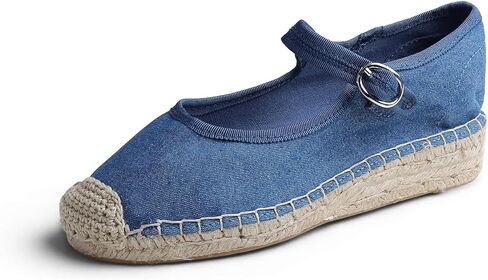 Feversole Close Toe Hand Stitching Espadrilles Women's Comfort Breathable Ankle Strap Low Heel Wedge in Saudi Arabia