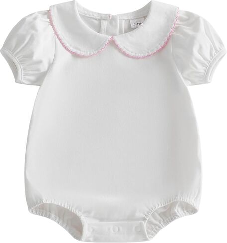 Balaflyie Bubble Romper Baby Boy Girl Cotton Collar Bodysuit Oversize T-shirt Romper Infant Top in Kuwait
