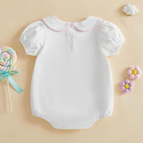 Balaflyie Bubble Romper Baby Boy Girl Cotton Collar Bodysuit Oversize T-shirt Romper Infant Top in Kuwait