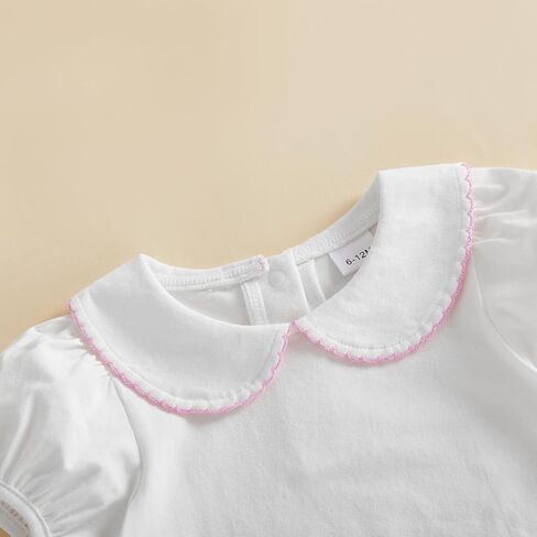 Balaflyie Bubble Romper Baby Boy Girl Cotton Collar Bodysuit Oversize T-shirt Romper Infant Top in Kuwait