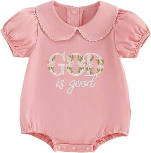Balaflyie Bubble Romper Baby Boy Girl Cotton Collar Bodysuit Oversize T-shirt Romper Infant Top in Kuwait