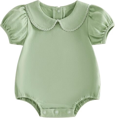 Balaflyie Bubble Romper Baby Boy Girl Cotton Collar Bodysuit Oversize T-shirt Romper Infant Top in Kuwait