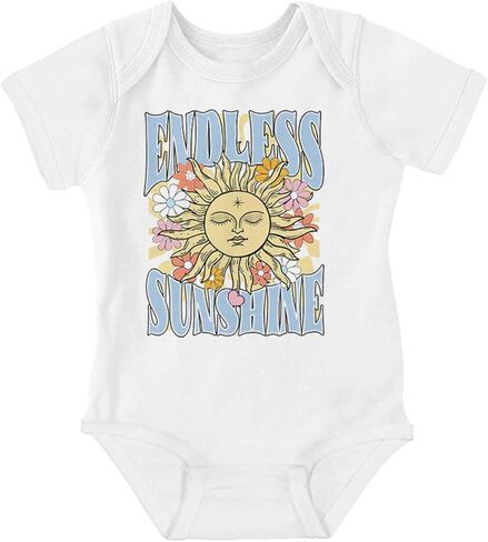 Brisco Brands Boho Endless Sunshine Celestial Sun Baby Bodysuit Jumper Girls in Kuwait
