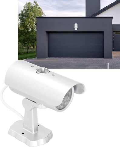 كاميرا محاكاة YWBL-WH، كاميرا أمان وهمية من مادة ABS مع ضوء LED وامض للاستخدام الداخلي والخارجي، مثالية لأمن المنزل والعمل in Kuwait