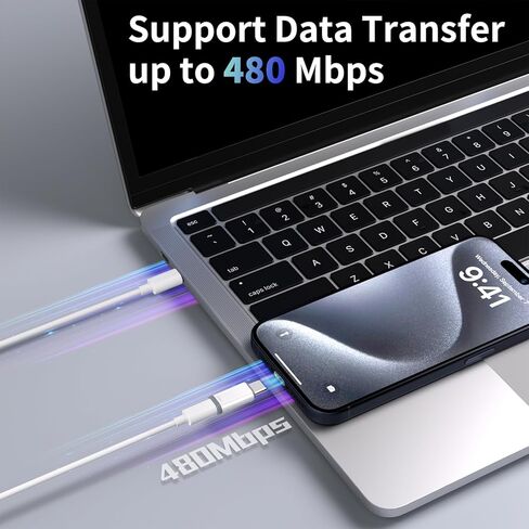 محول من الهاتف إلى USB C، محول شحن من الألومنيوم، شحن سريع ونقل البيانات، سهل الحمل للهاتف 16 in Kuwait