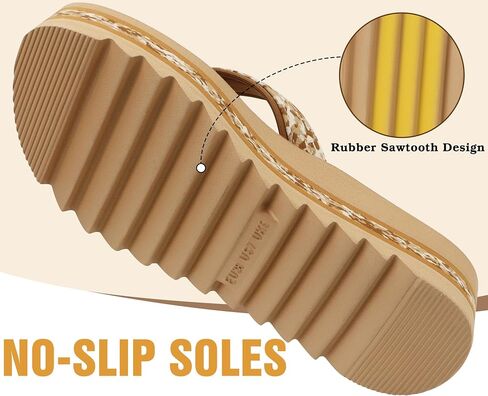 ONCAI Flip Flops for Women, Fashion Printed Platform Sandals Woman with Arch Support Yoga Mat Cushion, Lightweight Summer Beach Outdoor Chunky Non-Slip Rubber Soles US Size 5-11 in Saudi Arabia