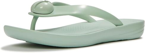 شبشب IQUSHION النسائي من FitFlop بأزرار لامعة - صنادل صيفية خفيفة الوزن مع راحة مبطنة ودعم للقوس وقبضة in Kuwait