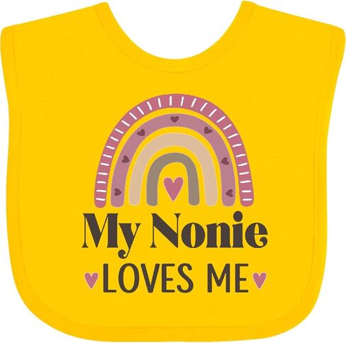 inktastic My Nonie Loves Me Rainbow Grandchild Baby Bib in Saudi Arabia