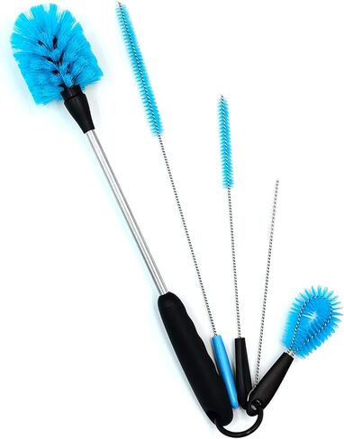 5-in-1 Tumbler Brush Cleaner Set, Cleaning Brush Washing Straw Tube lab Cleaning with Long Handle, for Water Bottle Brush Washing Coffee Mug Kettle Decanter Pipes lids Sinks Cap Covers in Kuwait