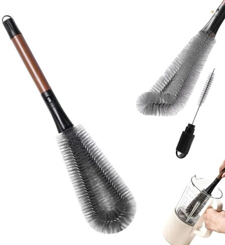 2-in-1 Detachable Dual-Head Bottle Brush, Blender Cleaning Brush for Fruit Juicer, Cup Lid & Kitchen Appliances, Food-Grade Bristles for Deep Cleaning in Kuwait