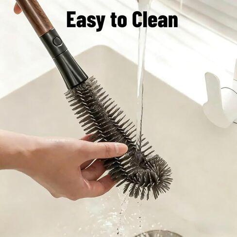 2-in-1 Detachable Dual-Head Bottle Brush, Blender Cleaning Brush for Fruit Juicer, Cup Lid & Kitchen Appliances, Food-Grade Bristles for Deep Cleaning in Kuwait