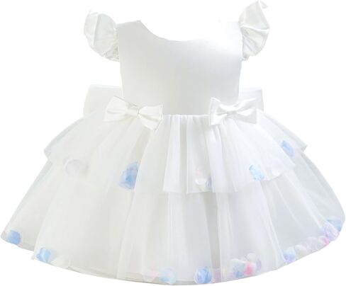 Toddler Baby Flower Girl Dress Princess Birthday Party Tulle Tutu Pageant Formal Dresses for Toddler Wedding Guest in Kuwait