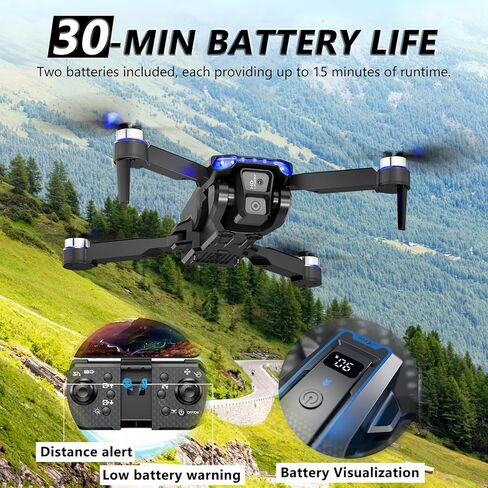 طائرة بدون طيار FPV قابلة للطي للأطفال والكبار، تصفيات! كاميرا عالية الدقة 1080 بكسل، حقيبة حمل، صورة شخصية للتحكم بالإيماءات، تثبيت الارتفاع، إقلاع/هبوط بمفتاح واحد، تقلبات ثلاثية الأبعاد —— 25.99 دولارًا فقط in Kuwait