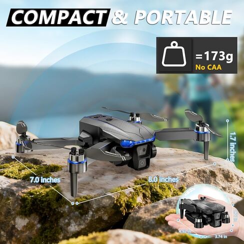 طائرة بدون طيار FPV قابلة للطي للأطفال والكبار، تصفيات! كاميرا عالية الدقة 1080 بكسل، حقيبة حمل، صورة شخصية للتحكم بالإيماءات، تثبيت الارتفاع، إقلاع/هبوط بمفتاح واحد، تقلبات ثلاثية الأبعاد —— 25.99 دولارًا فقط in Kuwait