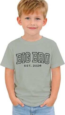تيشيرتات الأخ الأكبر للأطفال الصغار مؤسسة Big Bro. 2026 التطريز الجرافيك المحملة قمم طفل الأولاد إعلان Crewneck الملابس in Saudi Arabia
