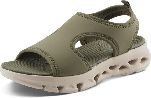Flexus Women's GUZMAN Ankle Strap Sandals – Lycra Slip-On with Cushioned Footbed and Sporty EVA Outsole in Kuwait