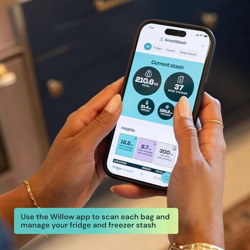 الصفصاف - أكياس تخزين حليب الثدي 8 أونصة - تتبع SmartStash - 50 قيراط - ختم بسحاب مزدوج للمتانة - تخزين حليب الثدي في الفريزر والثلاجة - صنبور سهل الصب - خالي من مادة BPA - أساسيات الرضاعة الطبيعية in Kuwait