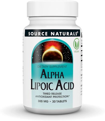 Source Naturals Alpha Lipoic Acid - Supports Healthy Sugar Metabolism, Liver Function & Energy Generation*, 300mg - 30 Time Release Tablets in Saudi Arabia