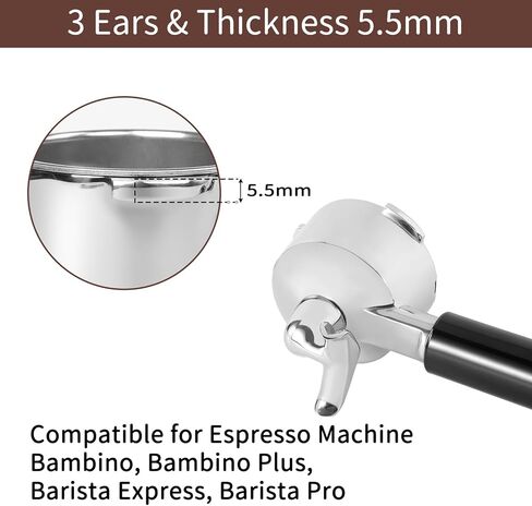 51 مم ممتلئ من الفولاذ المقاوم للصدأ مع 2 spouts متوافق مع Casabrews الإسبريسو آلة CM5418 ، 3700ESTERANTION in Kuwait