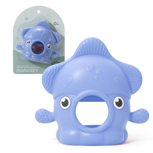 Momcozy Baby Teething Toys, Food Grade Silicone Baby Teether，Teething Mitten for Babies 0–6 Months，Teethers for Babies 6–12 Months，Anti Drop Wrist Teether with Multiple Chew Points， Pink in Kuwait