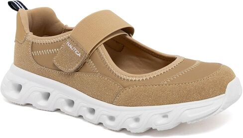 Nautica Women’s Ballet Flat Sneaker, Mary Jane Style Walking Shoe with Athletic Comfort Sole, Everyday Casual Footwear in Kuwait