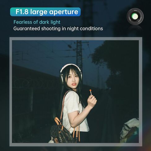 7artisans AF 35mm f1.8 APS-C Prime Lens for Sony E Mount LITE Series 181g Auto Manual Focus STM Camera Lens,Face/Eye Recognition for Humanistic/Portraiture/Street Photography (for Sony E Mount) in Kuwait