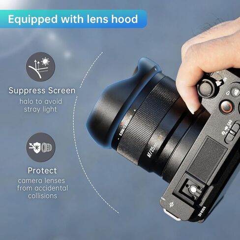 7artisans AF 35mm f1.8 APS-C Prime Lens for Sony E Mount LITE Series 181g Auto Manual Focus STM Camera Lens,Face/Eye Recognition for Humanistic/Portraiture/Street Photography (for Sony E Mount) in Kuwait
