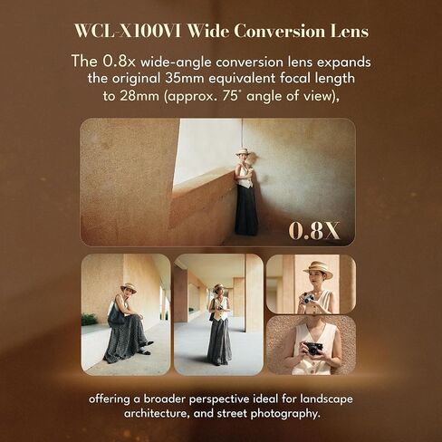 عدسة تحويل واسعة VILTROX WCL-X100VI متوافقة مع سلسلة Fujifilm X100، X100، X100V، X100VI، X100F، X100S (أسود) in Kuwait