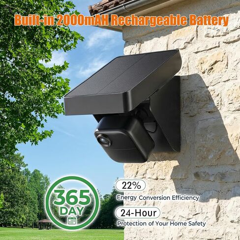 Solar Panel for Blink Outdoor 2K+/4(4th Gen)/(3rd Gen) XT3 and XT2/XT Camera, Solar Panel Charger Mount for Blink Camera with Built-in Battery, Waterproof, Adjustable Angle(Camera not Included) in Kuwait