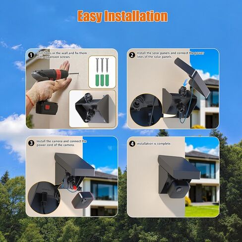 Solar Panel for Blink Outdoor 2K+/4(4th Gen)/(3rd Gen) XT3 and XT2/XT Camera, Solar Panel Charger Mount for Blink Camera with Built-in Battery, Waterproof, Adjustable Angle(Camera not Included) in Kuwait