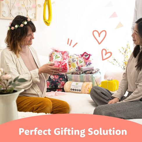 بطانية مايلستون الشهرية من Bliss n 'Baby للفتيات الصغيرات - بطانية مخطط النمو - مجموعة الأمهات الجدد، خالية من التجاعيد، قابلة للغسل، قابلة للتجفيف، إكليل قلب أحمر وعصابة رأس وردية - 54 بوصة × 40 بوصة in Kuwait