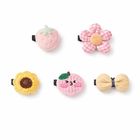 Baby Girl Hair Clips Non Slip for Thin to Thick Hair - No Damage Soft Barrettes for Newborn Infant Toddler - Cute Cartoon Hair Accessories Set (Pink) in Saudi Arabia