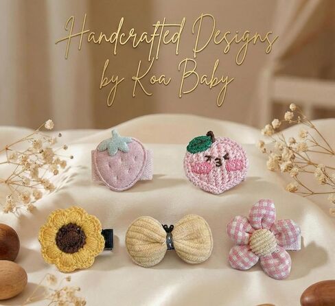 Baby Girl Hair Clips Non Slip for Thin to Thick Hair - No Damage Soft Barrettes for Newborn Infant Toddler - Cute Cartoon Hair Accessories Set (Pink) in Saudi Arabia
